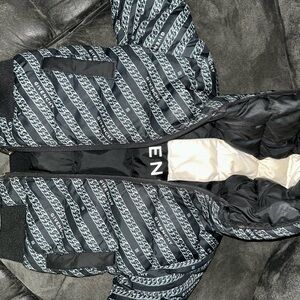 Givenchy Monochrome Striped Puffer Jacket